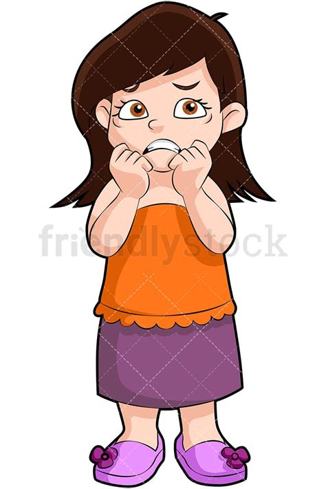 Nervous Girl Clipart