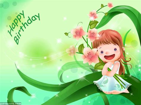 Show her this blossoming flower at her birthday. Happy Birthday Wishes From Cute Little Girl - JattDiSite.com