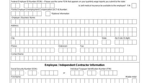 Fl New Hire Form ≡ Fill Out Printable Pdf Forms Online