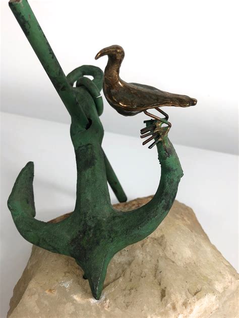 Curtis Jere Anchor And Birds Sculpture 1972