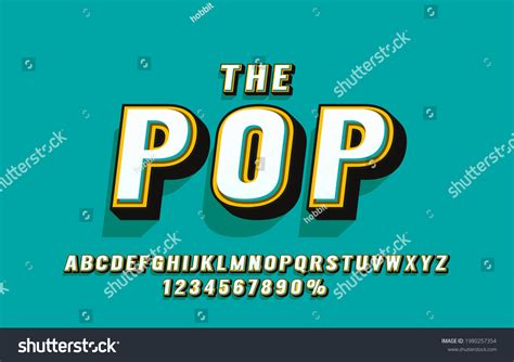 Pop Retro Font Set Collection Letters Stock Vector Royalty Free 1980257354 Shutterstock