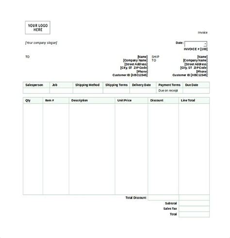 Sales Invoice Template Basic Invoice Template And General Writing