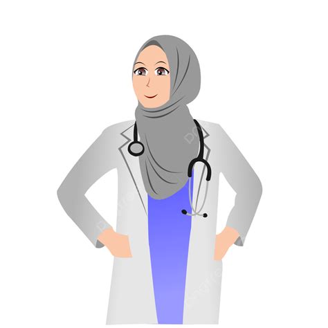 Hijab Muslim Girl Vector Art Png Muslim Doctor Beautiful Female In Hijab Muslim Doctor Woman