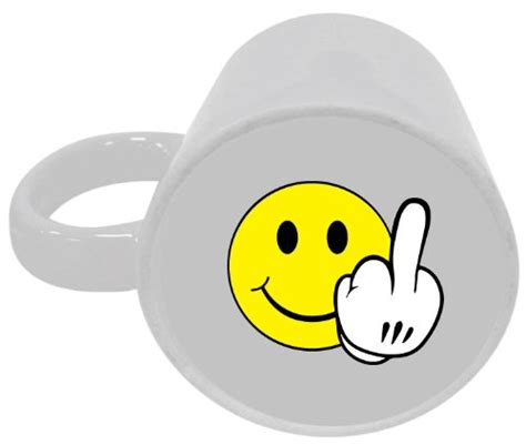 Gm516658164 $ 12.00 istock in stock Have A Nice Day Middle Finger Smiley Face 11 ounce Mug - Buy Online in UAE. | Kitchen Products ...