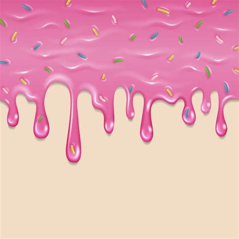 Premium Vector Dripping Delicious Pink Doughnut Seamless Glaze