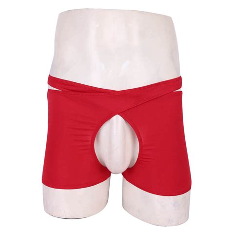 Sexy Men S Crotchless Lingerie Open Front Hole Boxer Briefs Jockstrap Underwear Ebay