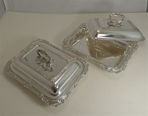 Antiques Atlas Pair Antique English Silver Plated Entree Dishes
