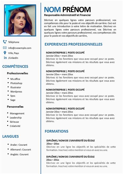 Get the best cv format template and introduce yourself to the professional world with the best results. Exemples de CV 2021 à Télécharger | Cv Gratuit