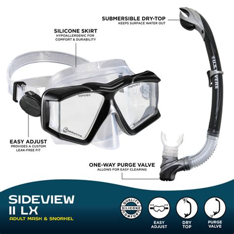 Sideview Lx Combo Snorkeling Masksnorkel Combo Us Divers