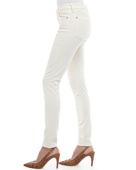 7 For All Mankind Brushed Satin Skinny Pants