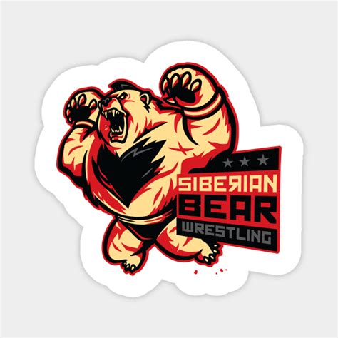 Siberian Bear Wrestling Soviet Magnet Teepublic