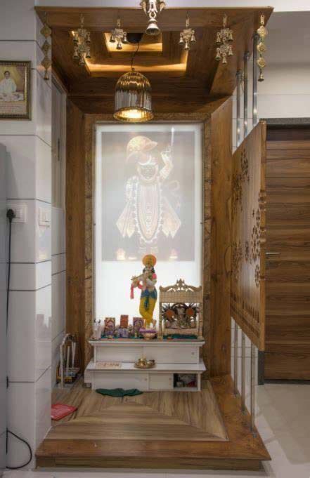 🙏 Pooja Room With Krishna Idol On Pedestal Pooja Room Door Design