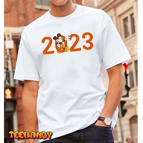 Disney Mickey Mouse Waving 2023 100th Anniversary New Year T Shirt