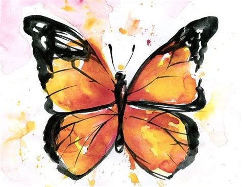 Watercolor Monarch Butterfly At Getdrawings Free Download