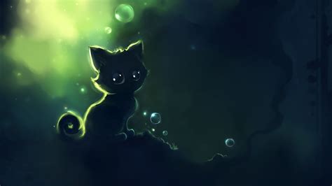 Free Download Cute Kitten In The Dark Wallpaper Dark 1920x1080