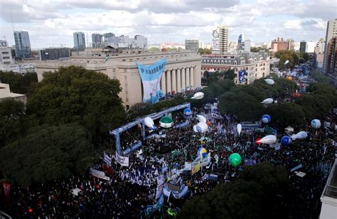 Argentina Thousands Protest Against Job Cuts Ibtimes Uk