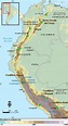 El perú de los andes mapa - andes Peruanos mapa (América del Sur - América)