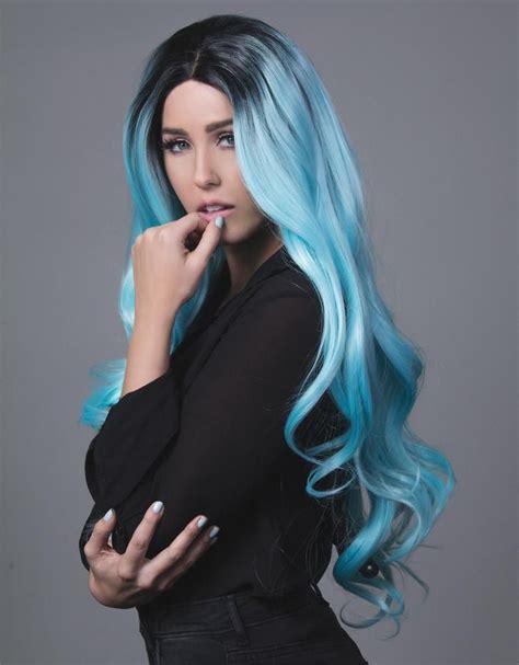 Bellami Synthetic Wig Porsha 30 Body Wave Wigs Synthetic Wigs Dyed Hair Blue