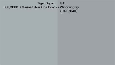 Tiger Drylac Marine Silver One Coat Vs Ral Window Grey Ral