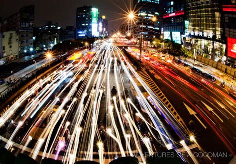 Twilight Taipei Traffic A Series Of Long Exposures Greg Goodman