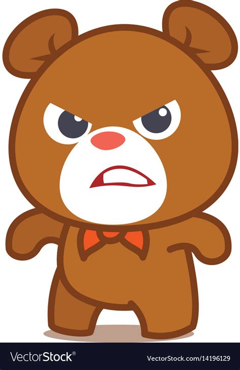 Angry Bear Character Art Royalty Free Vector Image