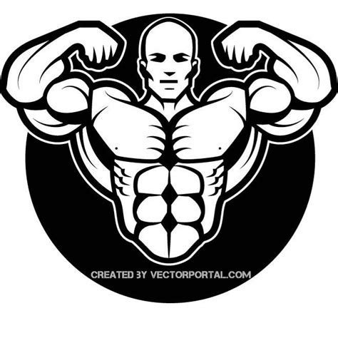 Bodybuilder Drawingai Royalty Free Stock Svg Vector