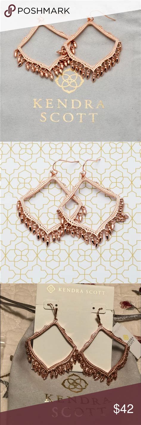 Authentic Kendra Scott Lacy Rose Gold Earrings Rose Gold Earrings Gold Earrings Kendra