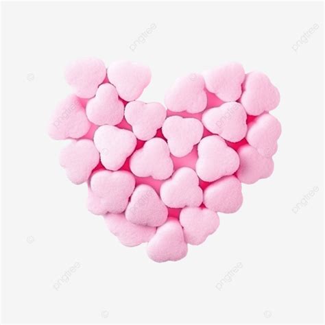 Pink Heart Shape Marshmallow For Love Theme And Valentine Concept