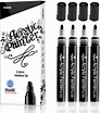 Amazon.com: Black Paint Pens 4 Pack Black Acrylic Permanent Marker 2 ...