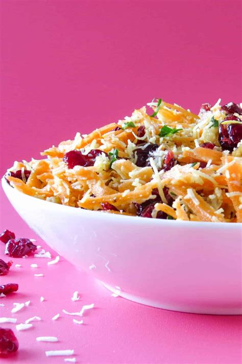 Coconut Carrot Salad With Cranberries Joyful Eating Nutrition