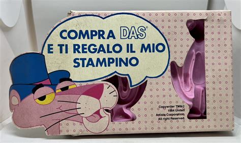 Pantera Rosa Pink Panther Stampino Das Adica Pongo 1984 Vintage Italy