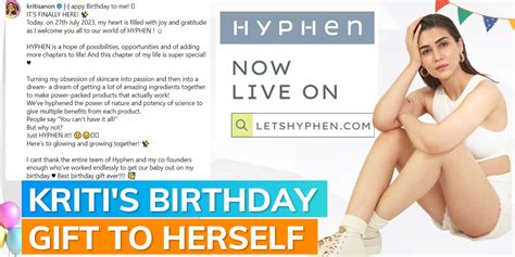 Kriti Sanon Unveils Her Beauty Brand Hyphen On Her Birthday Editorji