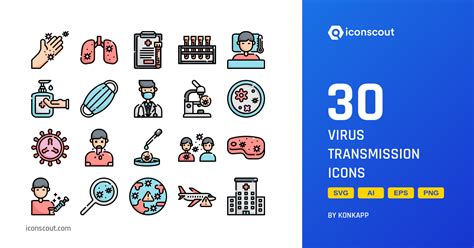 Download Virus Transmission Icon pack - Available in SVG, PNG, EPS, AI