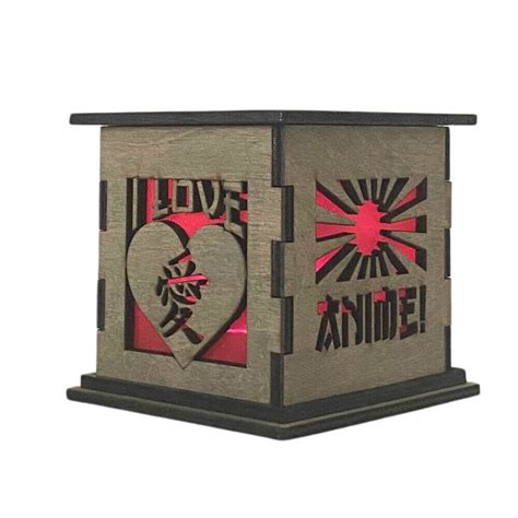 Anime Light Box | Otaku Shelf Decor | 5 in Nerdy Night Light | Anime Lamp