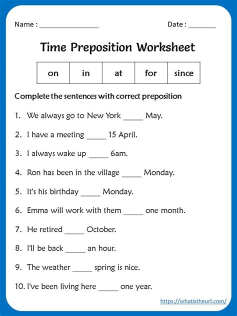 prepositions worksheets for grade 2 - Google Search | Preposition