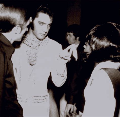 Elvis Backstage At The Las Vegas Hilton January 1970 Before His Show Here With Fans Elvis In
