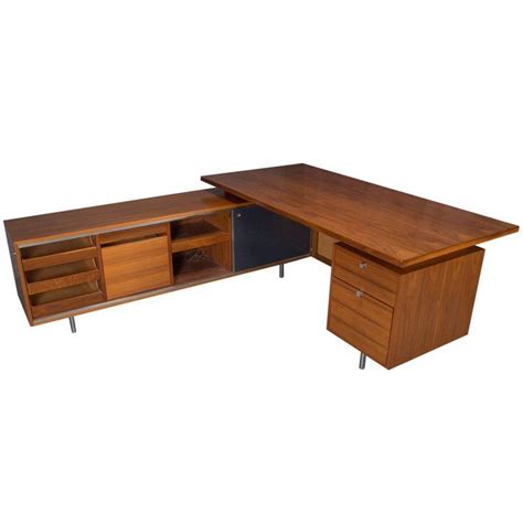 Executive L-Shaped Desk Unit by George Nelson for Herman Miller | L shaped desk, L shaped office ...