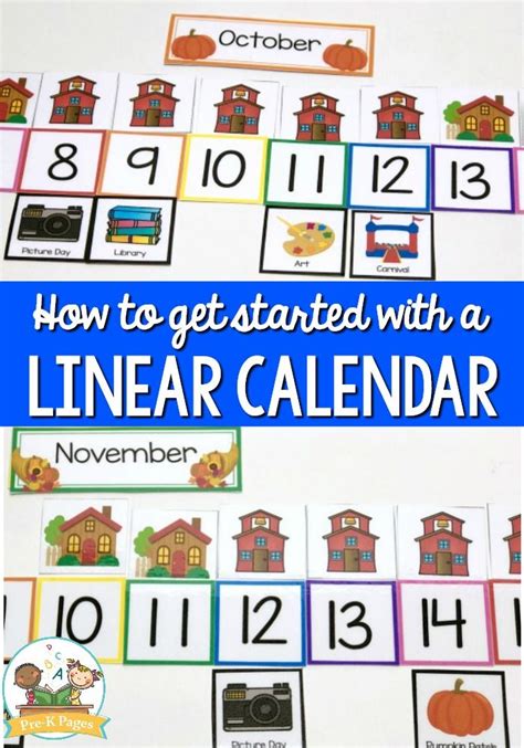 How To Make And Use A Linear Calendar In Preschool Pre K Pages