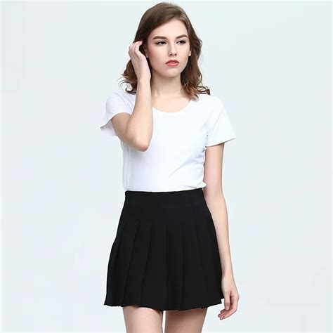 buy 2018 summer korean style women pleated skirt sexy high waist mini skirt