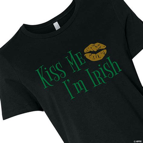 Kiss Me Im Irish Womens T Shirt Small Oriental Trading