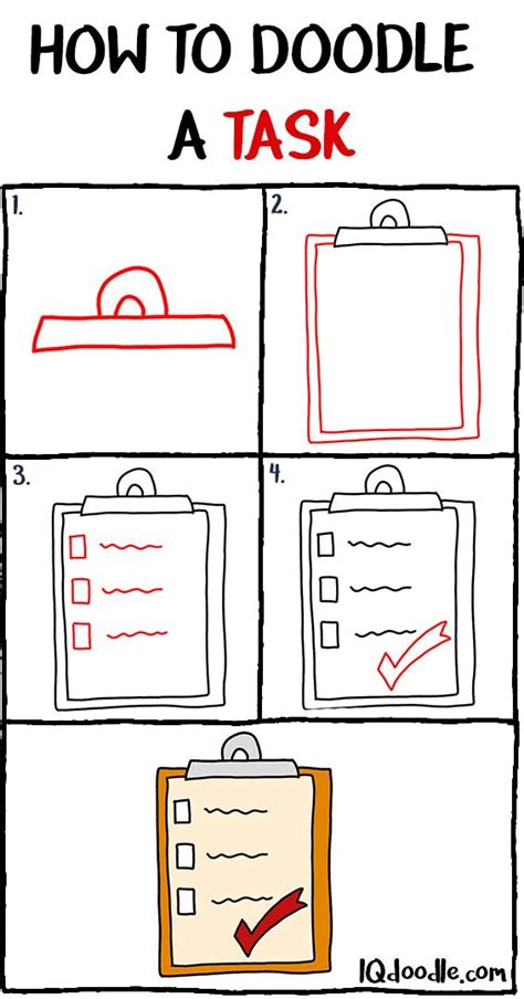 How To Doodle A Task Iq Doodle School Doodles Clipboard Drawing