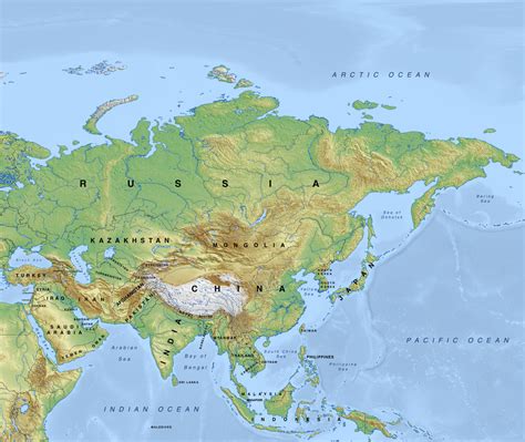 Russia Physical Map Volga River