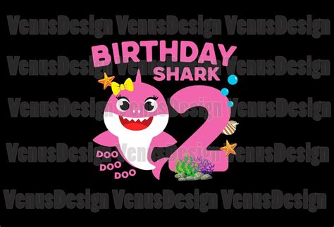 Baby Shark Second Birthday Svg