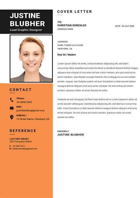 Dynamic Cover Letter Template For Download In Word Format