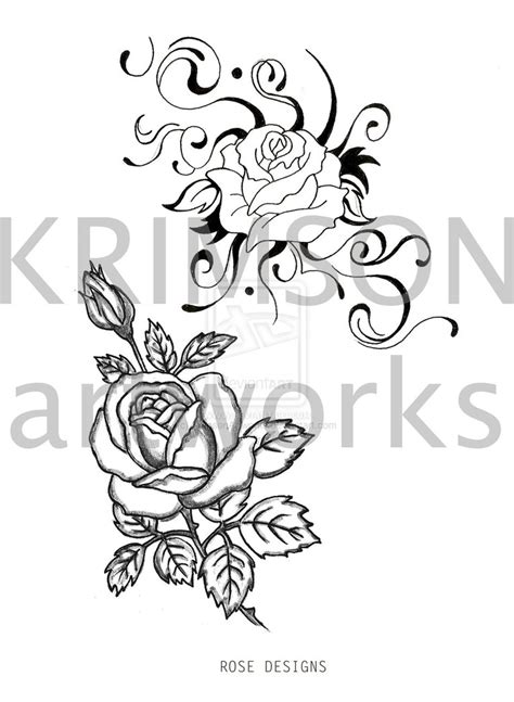Rose Flowers Tattoo Design