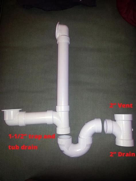 Plumbing Proper Size Drain And Venting Behind New Bathtub Home