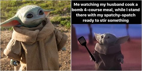 15 Funniest Baby Yoda Looking Up Memes