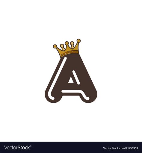 Alphabet Letter With Crown King Queen Royalty Free Vector