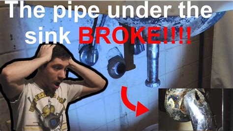 My water supply valve under the kitchen sink leaks. How to replace a cracked or broken pipe under your sink ...