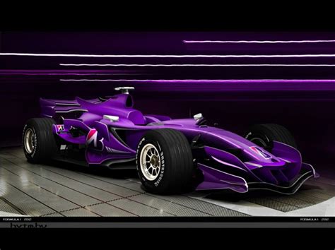 2012 F 1 Race Car Car Drift F1 Car Purple Car